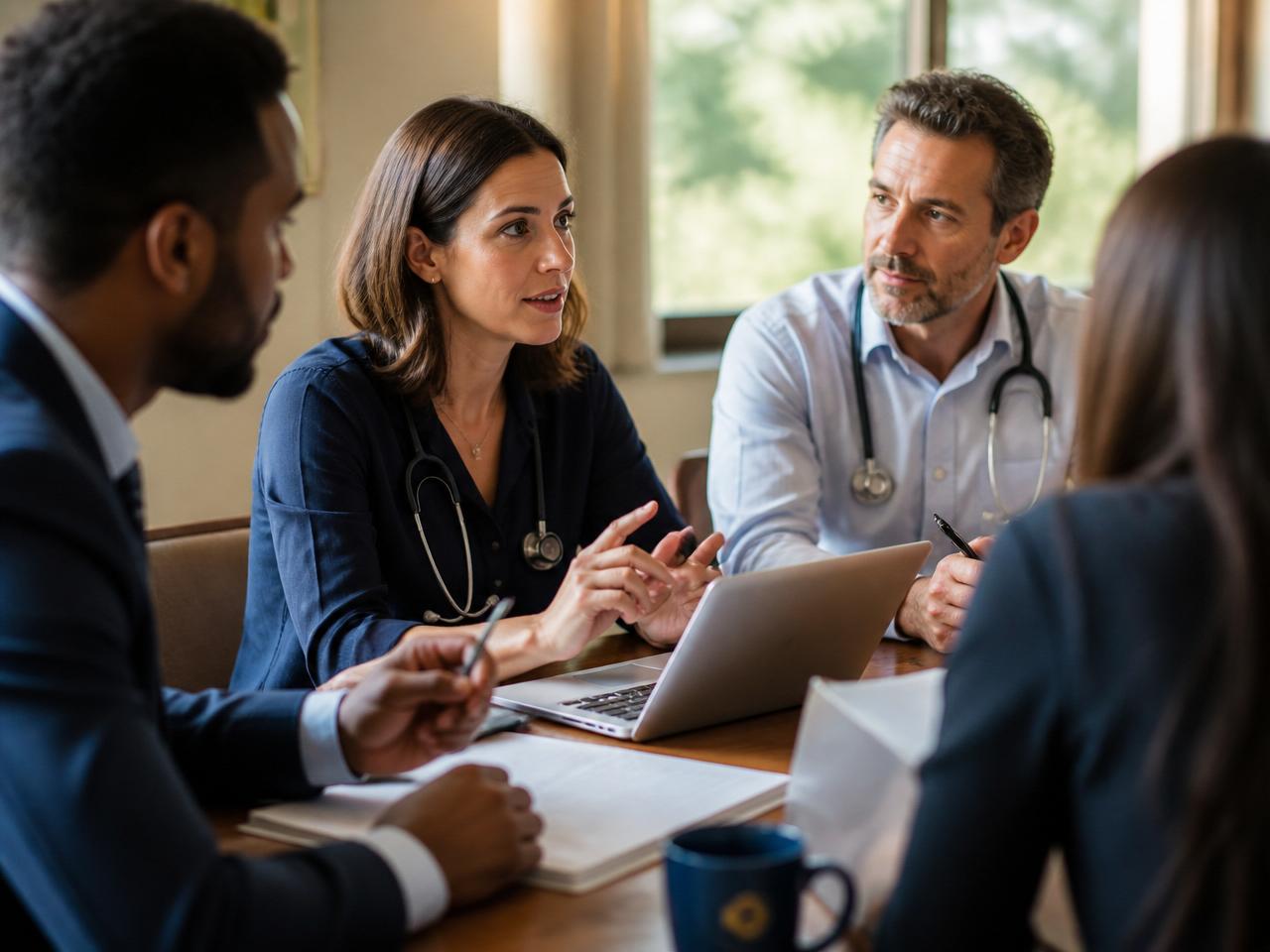 Médicos de la comunidad colaborando